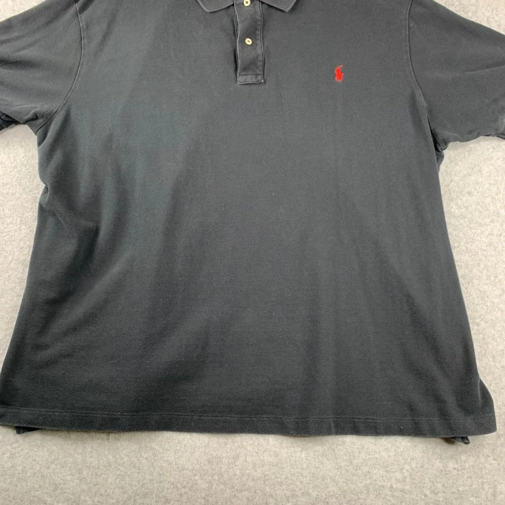 Polo Ralph Lauren Polo Shirt Mens 2XB Black Short Sleeve Pique MSRP‎ $118